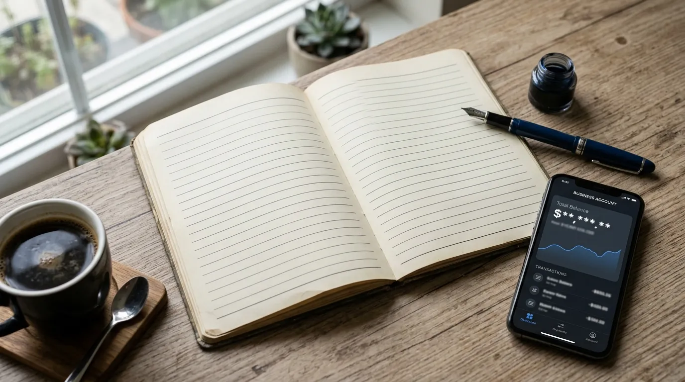 Notebook, pen, and laptop on a desk, business planning for an Amazon FBA launch