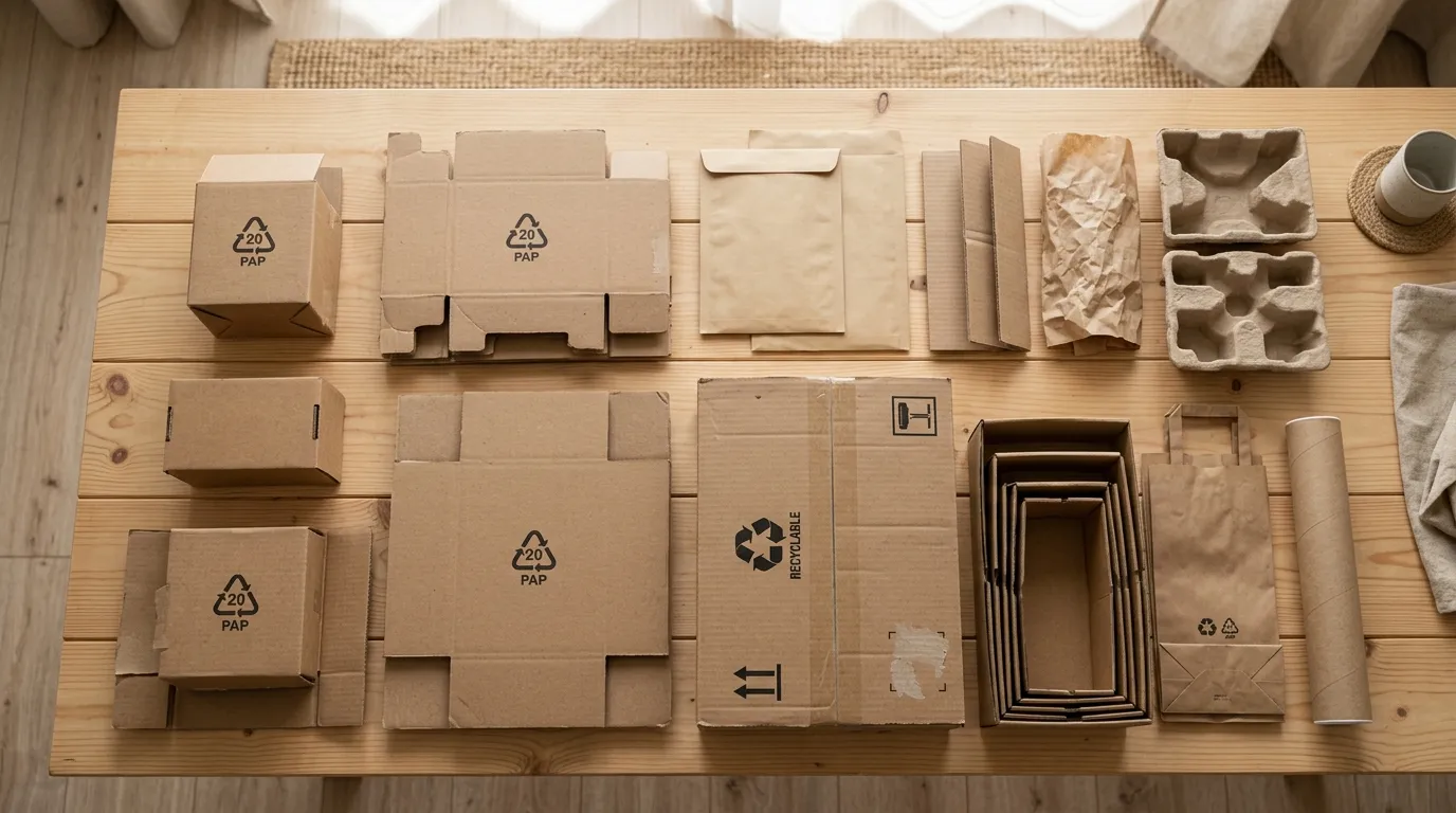 Recyclebare Versandkartons mit EU-Symbolen — EU-PPWR Verpackungsverordnung 2026